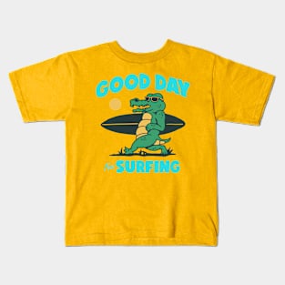 surfing  cocodrile Kids T-Shirt